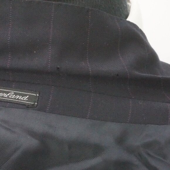 Ermenegildo Zegna Trofeo Navy Striped 100% Wool 2 Pc Suit Jacket Pants Sz 44S - Picture 8 of 13